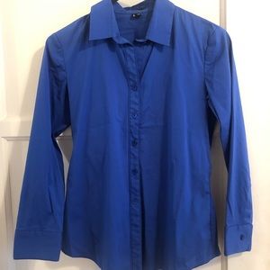 Blue button up classy blouse